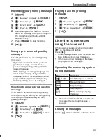 Предварительный просмотр 25 страницы Panasonic KX-TG2721AL Operating Instructions Manual