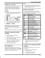 Предварительный просмотр 27 страницы Panasonic KX-TG2721AL Operating Instructions Manual