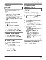 Предварительный просмотр 31 страницы Panasonic KX-TG2721AL Operating Instructions Manual