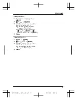 Предварительный просмотр 17 страницы Panasonic KX-TG2721NZ Operating Instructions Manual