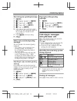 Предварительный просмотр 25 страницы Panasonic KX-TG2722NZ Operating Instructions Manual