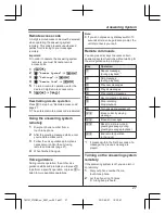 Предварительный просмотр 27 страницы Panasonic KX-TG2722NZ Operating Instructions Manual