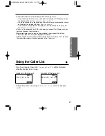 Предварительный просмотр 37 страницы Panasonic KX-TG2730CS Operating Instructions Manual