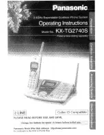 Предварительный просмотр 1 страницы Panasonic KX-TG2740S - 2.4 GHz DSS Expandable Cordless Speakerphone Operating Instructions Manual