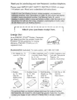 Предварительный просмотр 2 страницы Panasonic KX-TG2740S - 2.4 GHz DSS Expandable Cordless Speakerphone Operating Instructions Manual