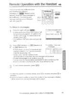 Предварительный просмотр 91 страницы Panasonic KX-TG2740S - 2.4 GHz DSS Expandable Cordless Speakerphone Operating Instructions Manual