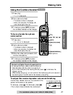 Предварительный просмотр 23 страницы Panasonic KX-TG2750S Operating Instructions Manual