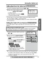 Предварительный просмотр 27 страницы Panasonic KX-TG2750S Operating Instructions Manual