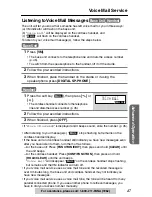 Предварительный просмотр 47 страницы Panasonic KX-TG2750S Operating Instructions Manual