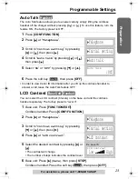 Preview for 23 page of Panasonic KX-TG2970B - GigaRange SecurityLink Plus Expandable Answering System Operating Instructions Manual