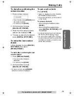 Preview for 29 page of Panasonic KX-TG2970B - GigaRange SecurityLink Plus Expandable Answering System Operating Instructions Manual