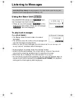 Preview for 56 page of Panasonic KX-TG2970B - GigaRange SecurityLink Plus Expandable Answering System Operating Instructions Manual