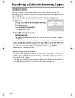 Preview for 60 page of Panasonic KX-TG2970B - GigaRange SecurityLink Plus Expandable Answering System Operating Instructions Manual