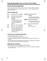 Preview for 64 page of Panasonic KX-TG2970B - GigaRange SecurityLink Plus Expandable Answering System Operating Instructions Manual