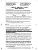 Preview for 85 page of Panasonic KX-TG2970B - GigaRange SecurityLink Plus Expandable Answering System Operating Instructions Manual