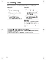 Предварительный просмотр 32 страницы Panasonic KX-TG2970B - GigaRange SecurityLink Plus Expandable Answering... Operating Instructions Manual