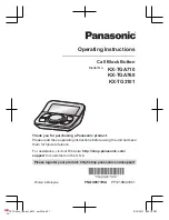 Preview for 1 page of Panasonic KX-TG3101 Operating Instructions Manual