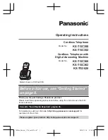 Panasonic KX-TG3620 Operating Instructions Manual preview