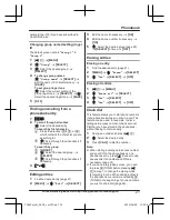 Предварительный просмотр 21 страницы Panasonic KX-TG3680 Operating Instructions Manual