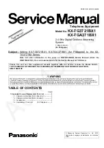 Panasonic KX-TG3721BX Service Manual preview