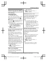 Preview for 49 page of Panasonic KX-TG3833 Operating Instructions Manual