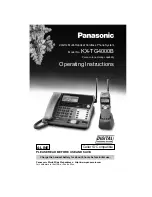 Предварительный просмотр 1 страницы Panasonic KX-TG4000B Operating Instructions Manual