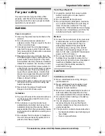 Preview for 7 page of Panasonic KX-TG4023N Operating Instructions Manual