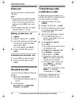 Предварительный просмотр 34 страницы Panasonic KX-TG4023N Operating Instructions Manual