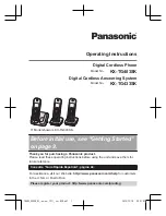 Preview for 1 page of Panasonic KX-TG403SK Operating Instructions Manual