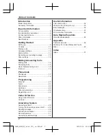 Preview for 2 page of Panasonic KX-TG403SK Operating Instructions Manual