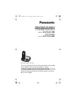 Предварительный просмотр 1 страницы Panasonic KX-TG4311BX Operating Instructions Manual