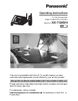 Предварительный просмотр 1 страницы Panasonic KX-TG4500 - Cordless Phone And 4 Handsets Operating Instructions Manual