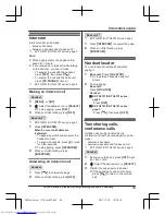 Preview for 43 page of Panasonic KX-TG4731 Operating Instructions Manual