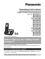 Preview for 1 page of Panasonic KX-TG4734B Operating Instructions Manual