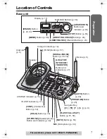 Предварительный просмотр 7 страницы Panasonic KX TG5240 - 5.8 GHz EXPANDABLE CORDLESS PHONE Operating Instructions Manual