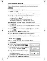 Предварительный просмотр 22 страницы Panasonic KX TG5240 - 5.8 GHz EXPANDABLE CORDLESS PHONE Operating Instructions Manual