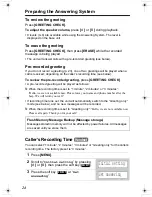 Предварительный просмотр 24 страницы Panasonic KX TG5240 - 5.8 GHz EXPANDABLE CORDLESS PHONE Operating Instructions Manual