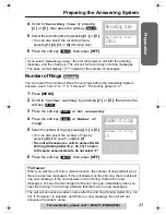 Предварительный просмотр 25 страницы Panasonic KX TG5240 - 5.8 GHz EXPANDABLE CORDLESS PHONE Operating Instructions Manual