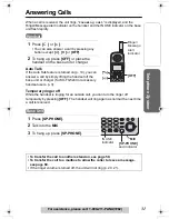 Предварительный просмотр 31 страницы Panasonic KX TG5240 - 5.8 GHz EXPANDABLE CORDLESS PHONE Operating Instructions Manual