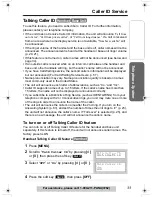 Предварительный просмотр 33 страницы Panasonic KX TG5240 - 5.8 GHz EXPANDABLE CORDLESS PHONE Operating Instructions Manual