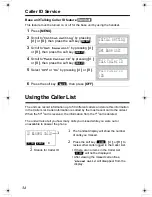 Предварительный просмотр 34 страницы Panasonic KX TG5240 - 5.8 GHz EXPANDABLE CORDLESS PHONE Operating Instructions Manual