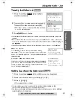 Предварительный просмотр 35 страницы Panasonic KX TG5240 - 5.8 GHz EXPANDABLE CORDLESS PHONE Operating Instructions Manual