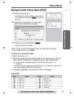 Предварительный просмотр 41 страницы Panasonic KX TG5240 - 5.8 GHz EXPANDABLE CORDLESS PHONE Operating Instructions Manual