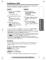 Предварительный просмотр 53 страницы Panasonic KX TG5240 - 5.8 GHz EXPANDABLE CORDLESS PHONE Operating Instructions Manual