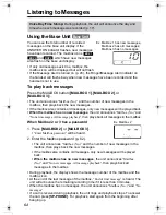 Предварительный просмотр 64 страницы Panasonic KX TG5240 - 5.8 GHz EXPANDABLE CORDLESS PHONE Operating Instructions Manual