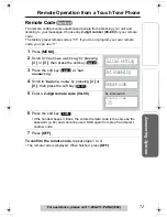 Предварительный просмотр 71 страницы Panasonic KX TG5240 - 5.8 GHz EXPANDABLE CORDLESS PHONE Operating Instructions Manual