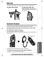 Предварительный просмотр 77 страницы Panasonic KX TG5240 - 5.8 GHz EXPANDABLE CORDLESS PHONE Operating Instructions Manual