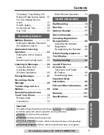 Предварительный просмотр 5 страницы Panasonic KX TG5240 - 5.8 GHz EXPANDABLE CORDLESS... Operating Instructions Manual