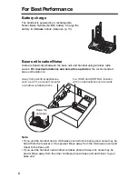 Предварительный просмотр 6 страницы Panasonic KX TG5240 - 5.8 GHz EXPANDABLE CORDLESS... Operating Instructions Manual