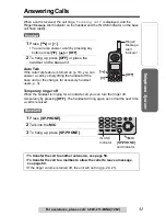 Предварительный просмотр 31 страницы Panasonic KX TG5240 - 5.8 GHz EXPANDABLE CORDLESS... Operating Instructions Manual